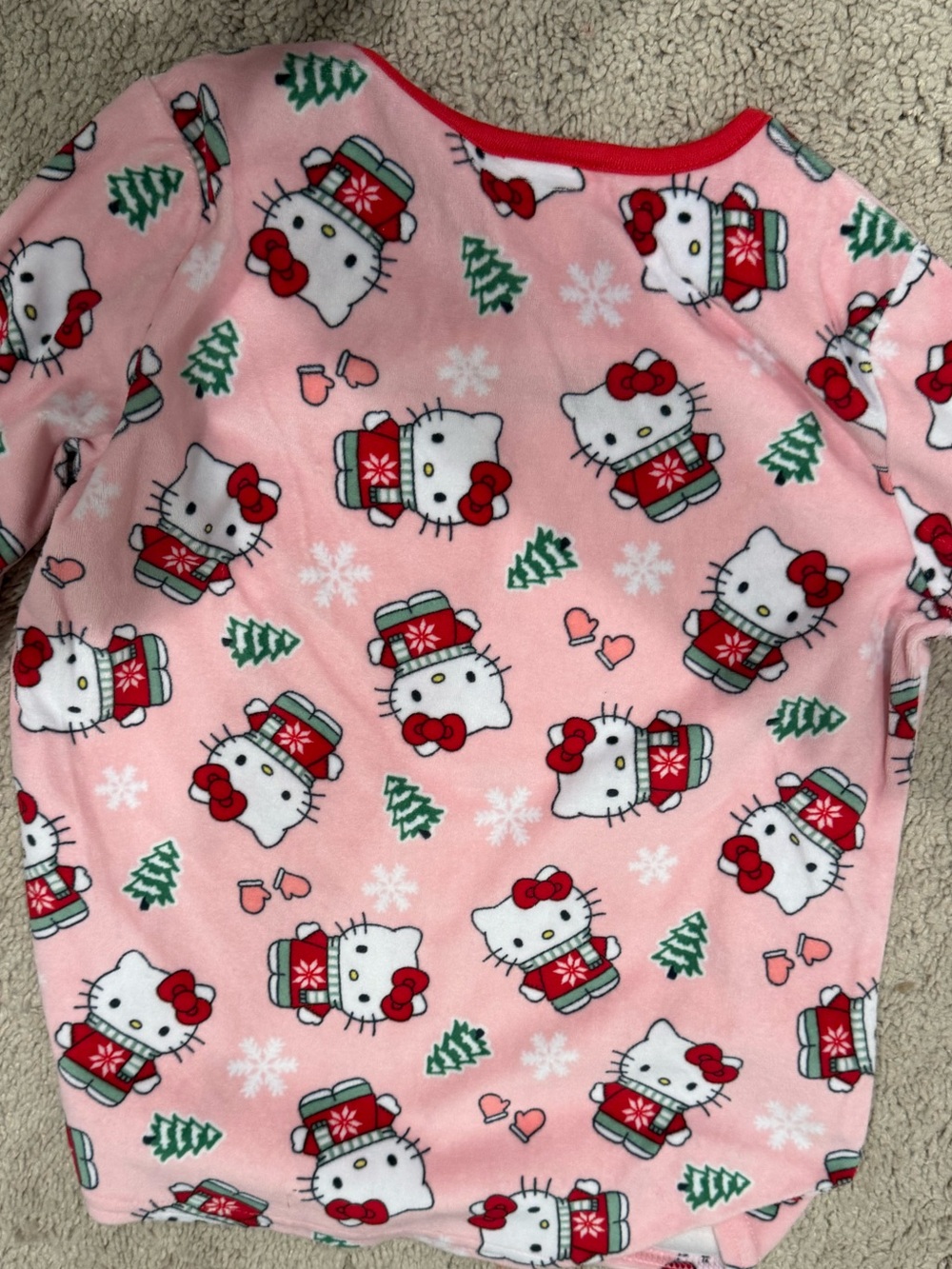 Hello Kitty Pink and Red Holiday Fleece Hoodie - Kids